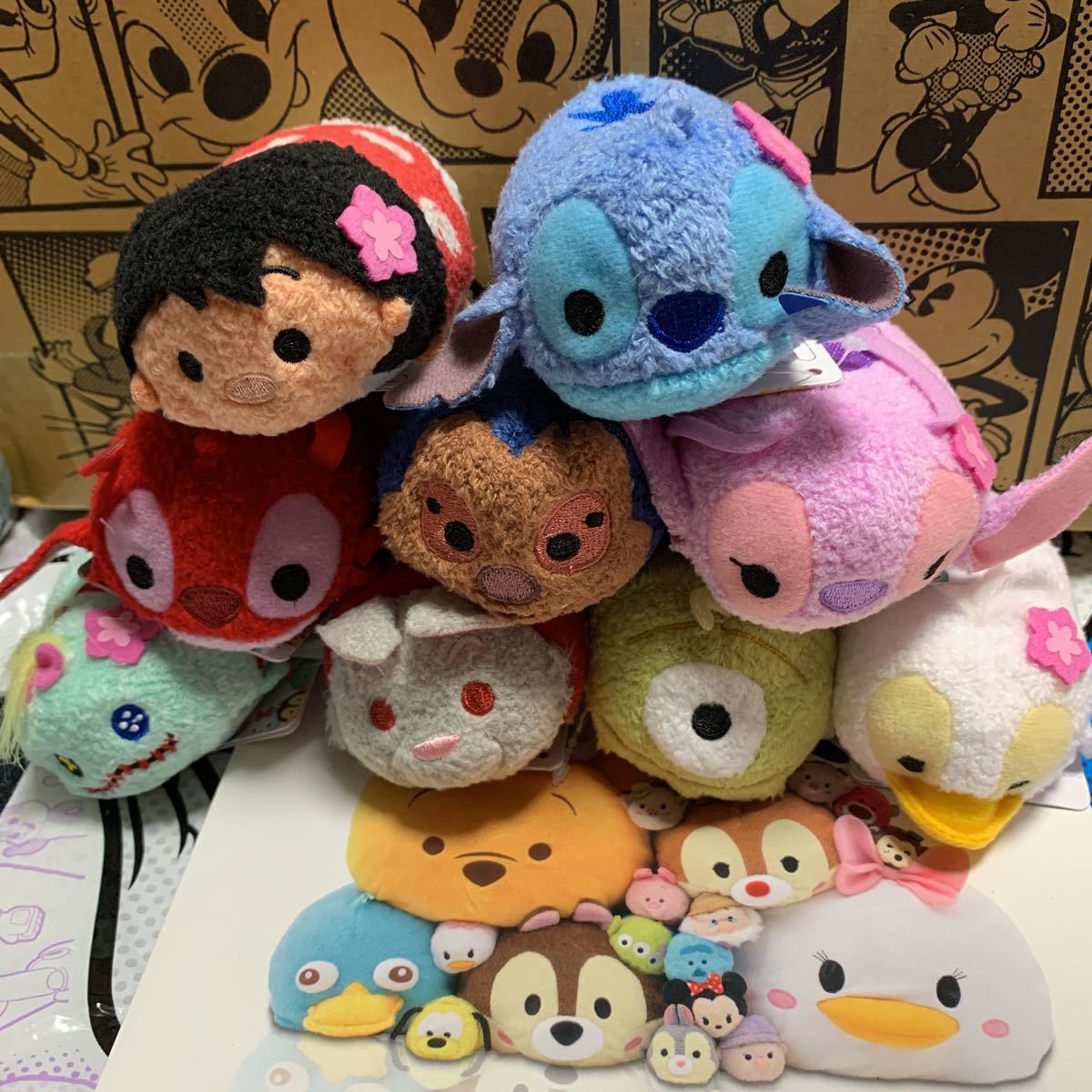 香典返し送料無料 レア Tsumtsum ツムツム スティッチ シリーズ 全9種 Sサイズ タグ付き ディズニー ぬいぐるみ 初期デザイン ディズニーストア 展示品 アンティーク コレクション ディズニー Roe Solca Ec