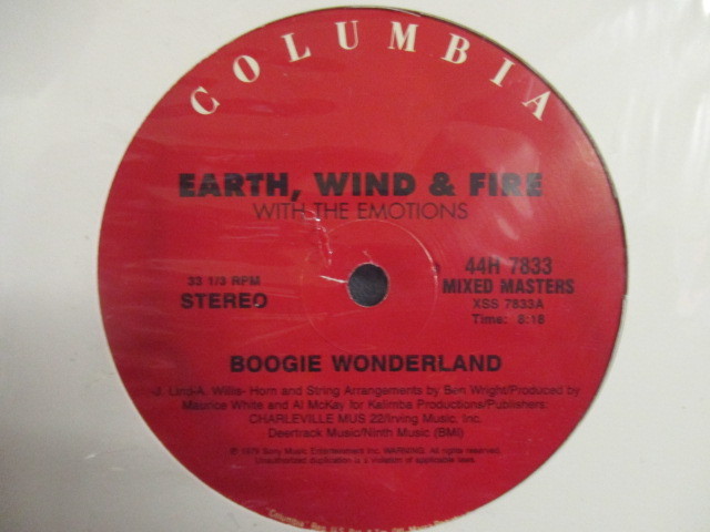 Earth, Wind & Fire ： Boogie Wonderland 12'' c/w Serpentine Fire // Dance Classics / EW&F / 落札5点で送料無料_画像1