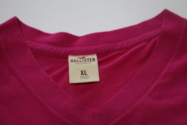 [ б/у одежда прекрасный товар LADY\'S Hollister Surf California футболка XL розовый ]HOLLISTER SURF CALIFORNIA женский дешевый старт 