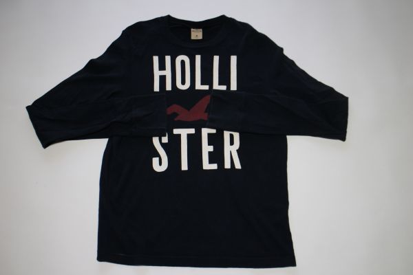 [ old clothes Hollister Surf California Logo print long sleeve T shirt navy blue color M]HOLLISTER SURF CALIFORNIA cheap start 