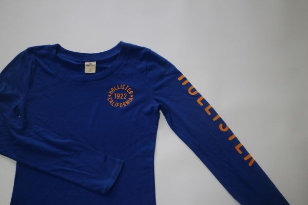 [ old clothes Hollister one Point sleeve print long sleeve T shirt S blue ]HOLLISTER SURF CALIFORNIA Hollister Surf American Casual 