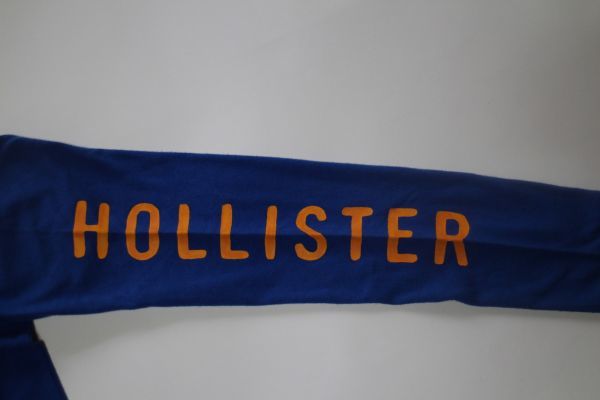 [ б/у одежда Hollister one отметка рукав принт футболка с длинным рукавом S синий ]HOLLISTER SURF CALIFORNIA Hollister Surf American Casual 