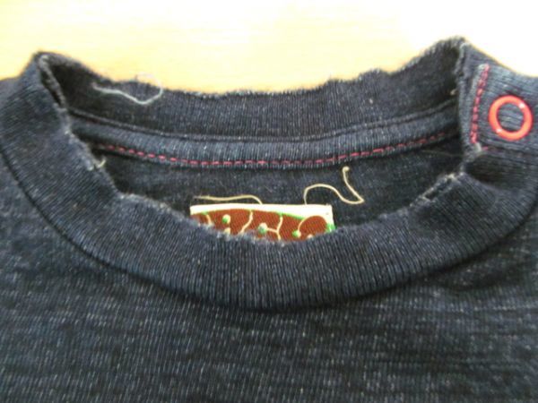 (35395)ブーフーウー　半袖　Tシャツ　カットソー　ネイビー系　90㎝　USED_カラー：ネイビー