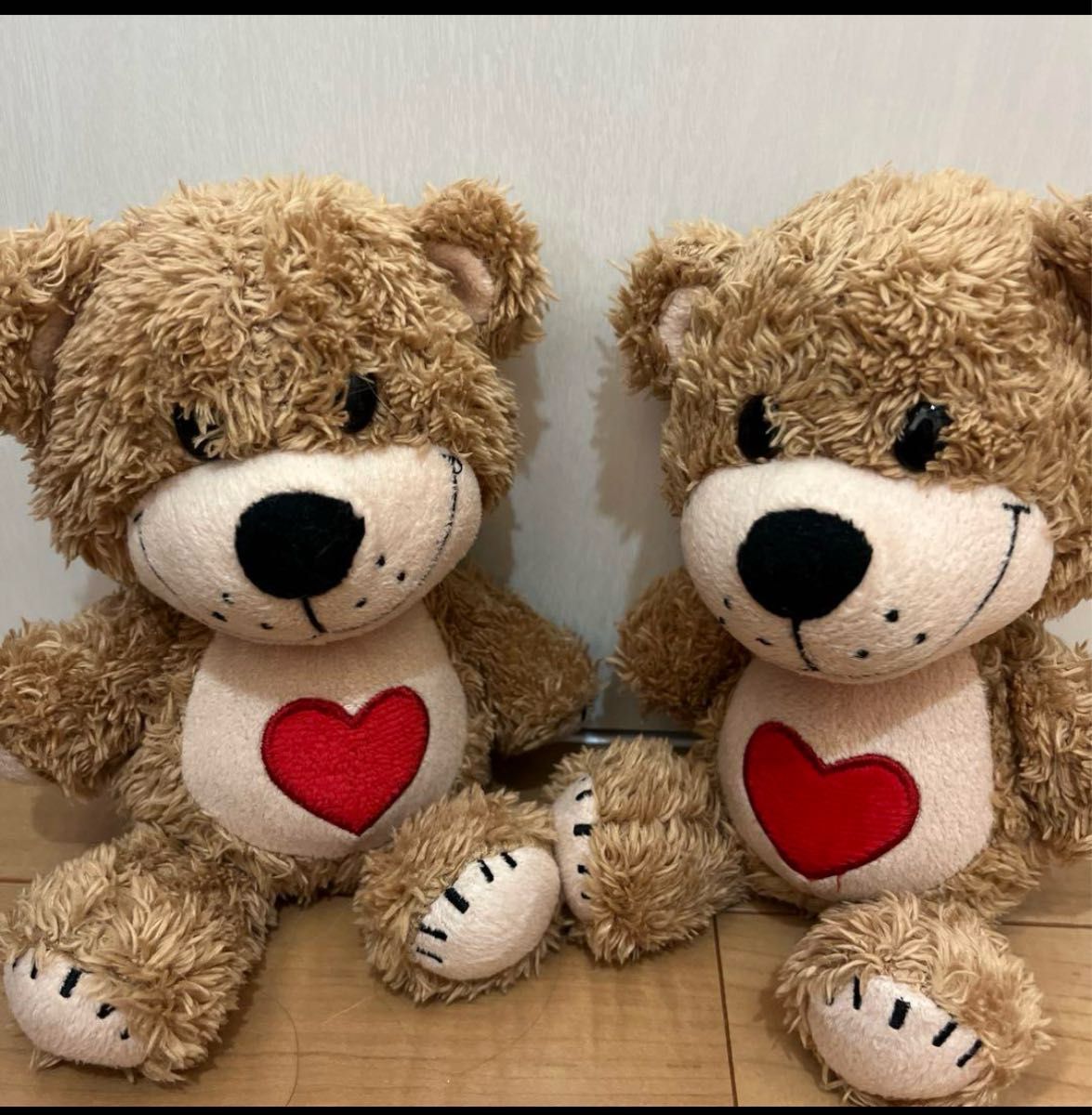 ふわふわクマのぬいぐるみ2体セット クマのぬいぐるみ 2体セット ハート|Yahoo!フリマ(旧PayPay