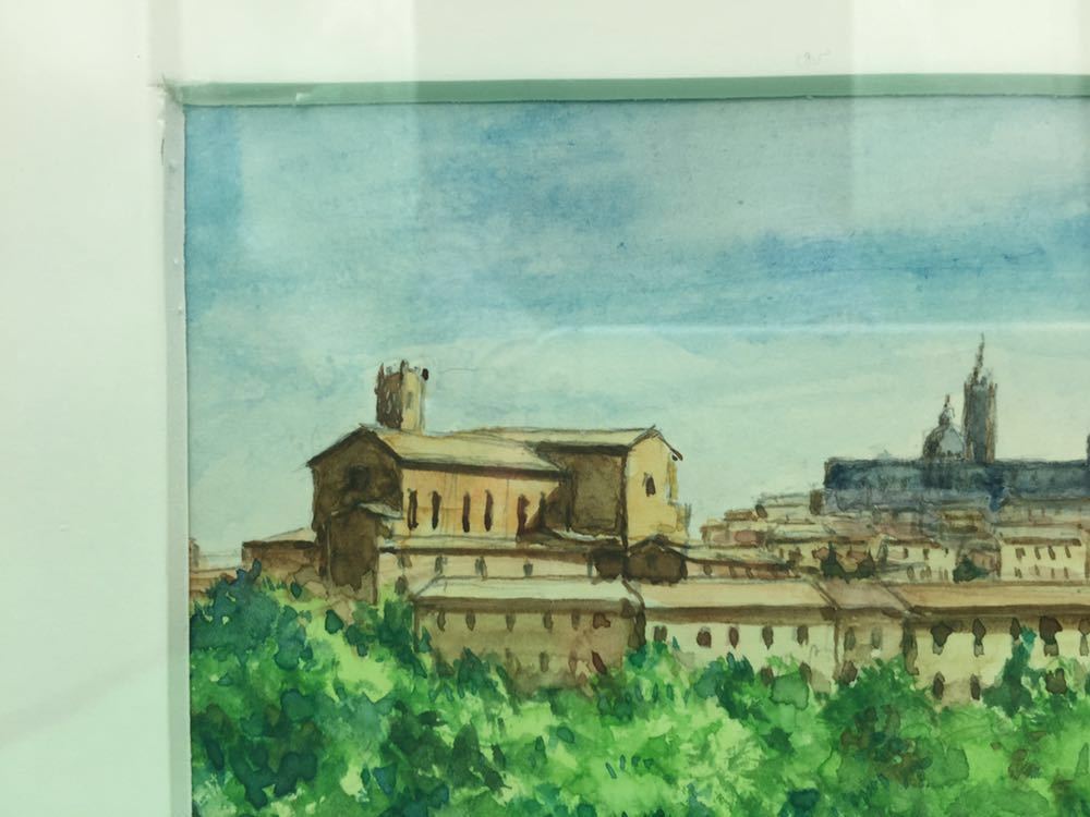  watercolor painting landscape painting Italy [siena..] new building festival . present present opening festival . wall . office ....