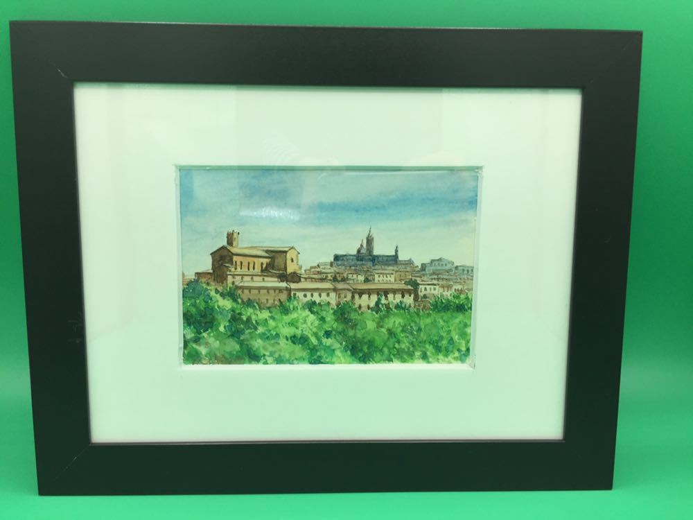  watercolor painting landscape painting Italy [siena..] new building festival . present present opening festival . wall . office ....