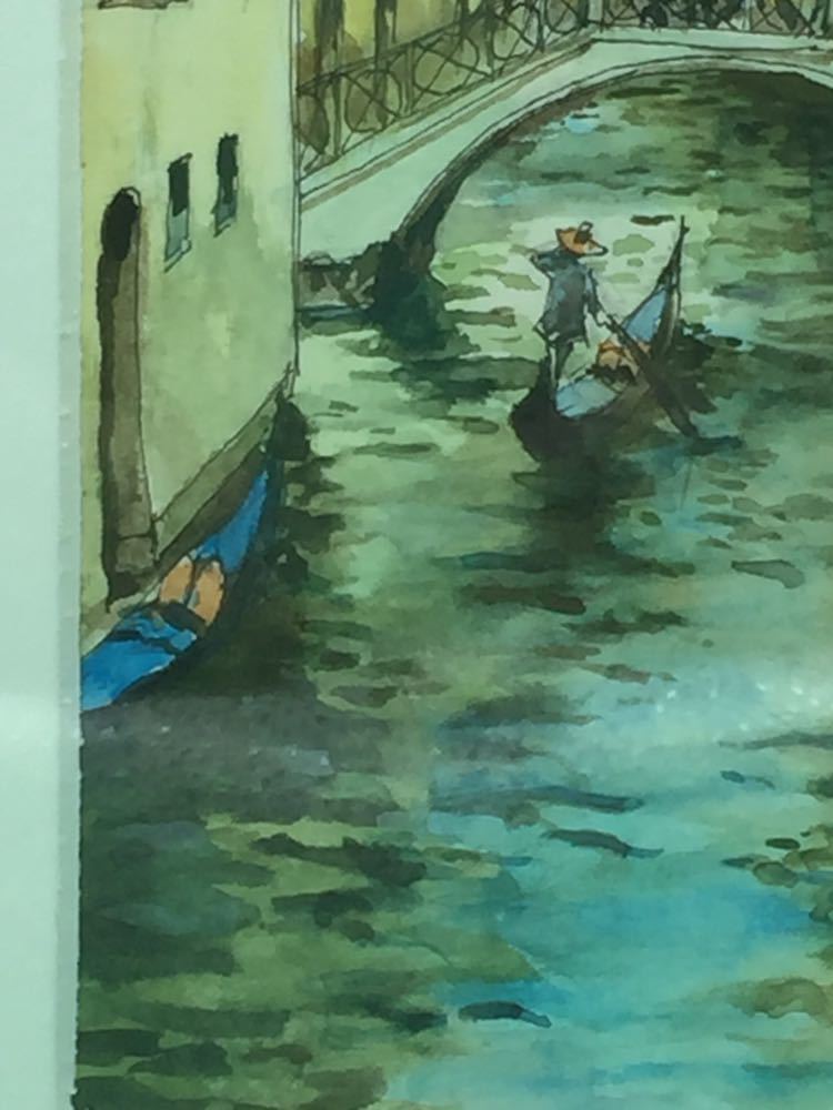 東京公式通販サイト 水彩画 風景画 イタリア 『水の都 ベニス』新築祝い 贈り物 プレゼント開店祝い 壁画 オフィスに 待合室に