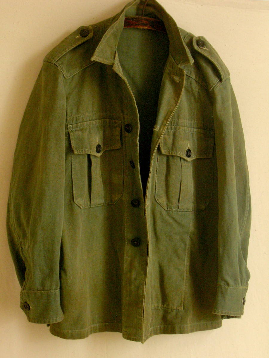 1940sイギリス軍ビンテージジャングルアーミージャケット ミリタリーシャツ ブッシュ コットンドリル ツイル ブロードアロー_画像7
