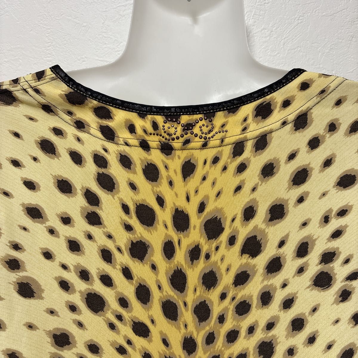 伊太利屋 レディース 半袖Tシャツ XL レオパード柄 ビジュー 伊太利屋 レディース 半袖Tシャツ XL レオパード柄 ビジュー