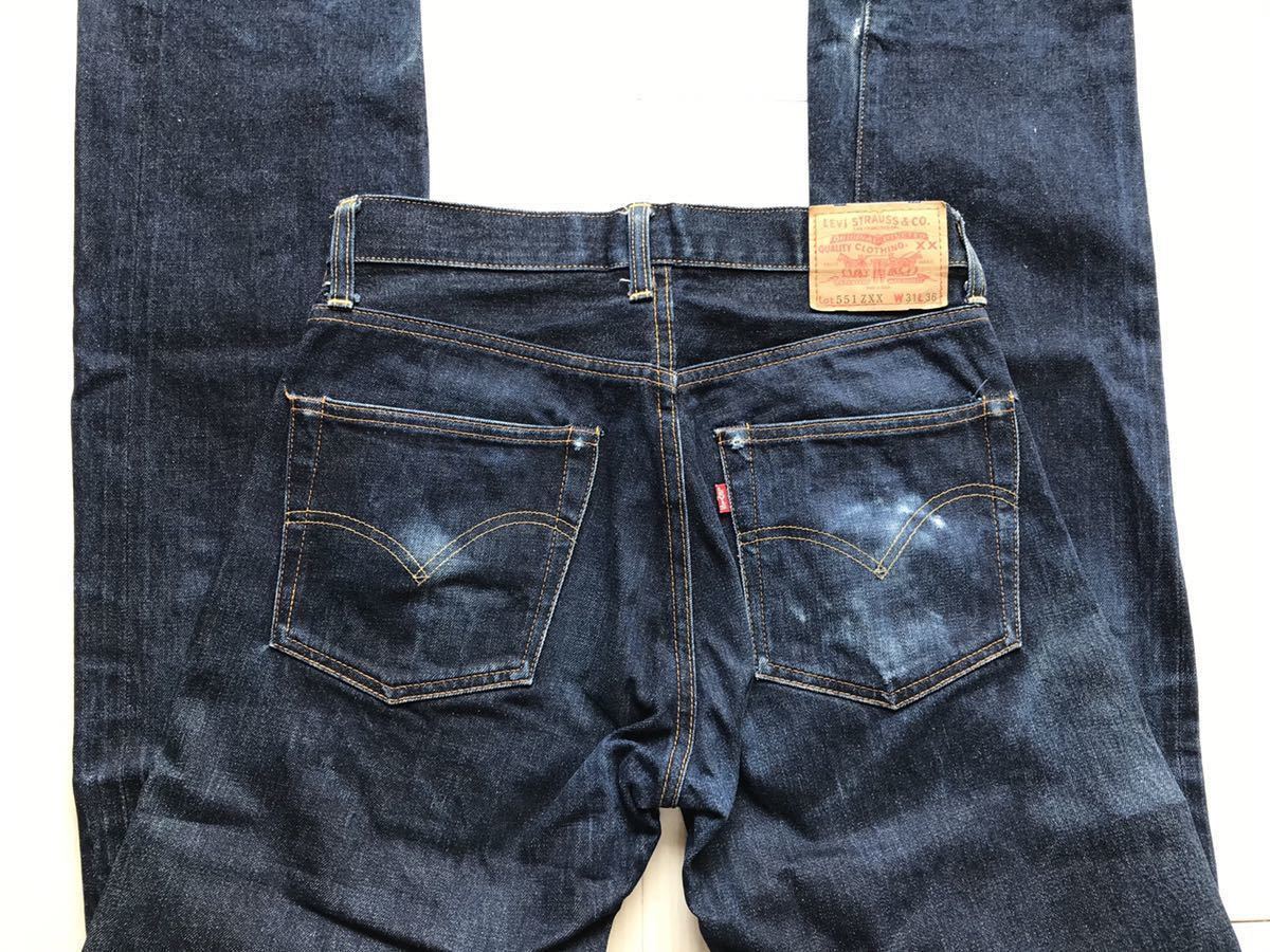 W31 リーバイス551ZXX 90年代製復刻 ビッグ E Levi''s 赤耳 セルビッチ付き バレンシア工場米国製 ボタン裏555 90's 裾チェーンステッチ