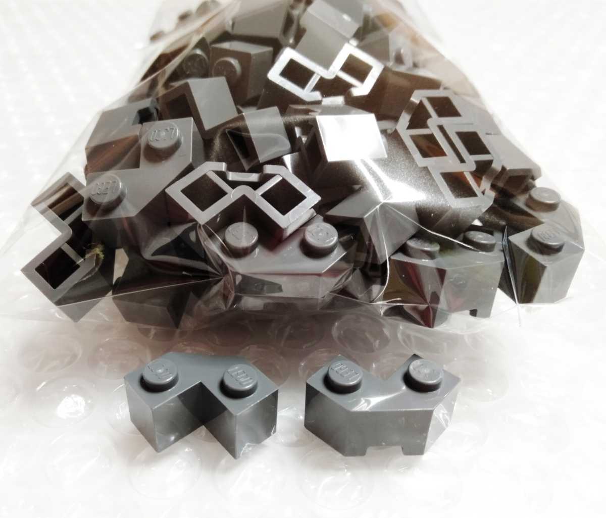 100個　2×2　ファセット　ダークグレー　未組立　未使用　LEGO　レゴ　レゴブロック　部品　パーツ_画像1