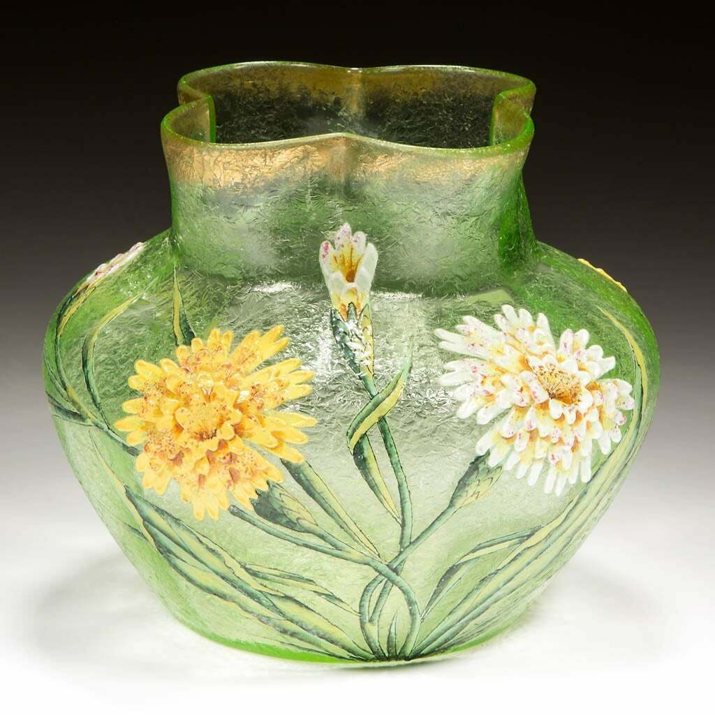 ruglamonjowa цветок ..... античный стекло ваза подлинный товар 