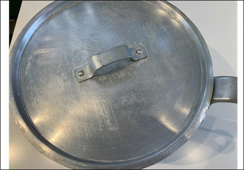 40026　なべ　業務用鍋　２４㎝　蓋付　本間製作所　調理　厨房　中古_画像3