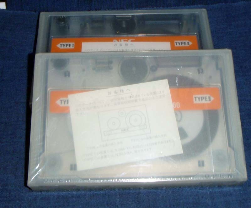 NEC data cartridge tape new goods 2 ps 
