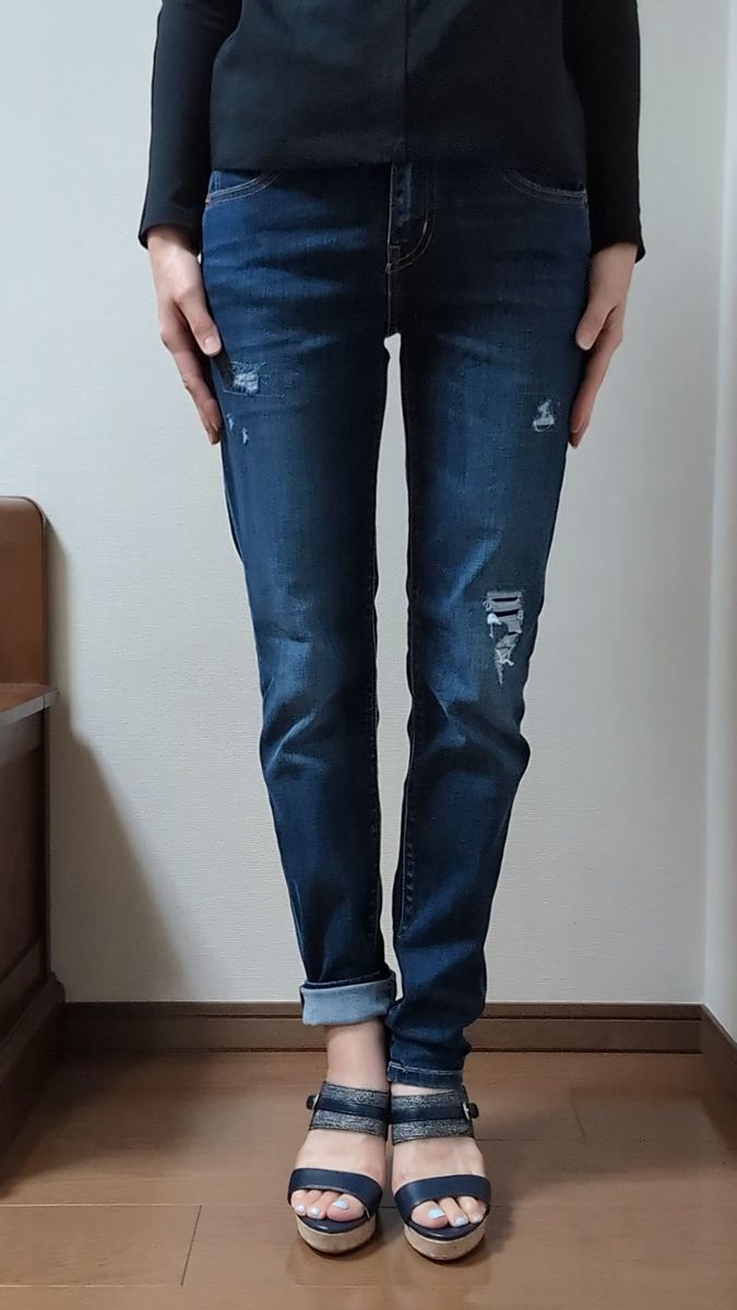 Levi's リーバイス ボーイフレンド デニム ダメージ レディース