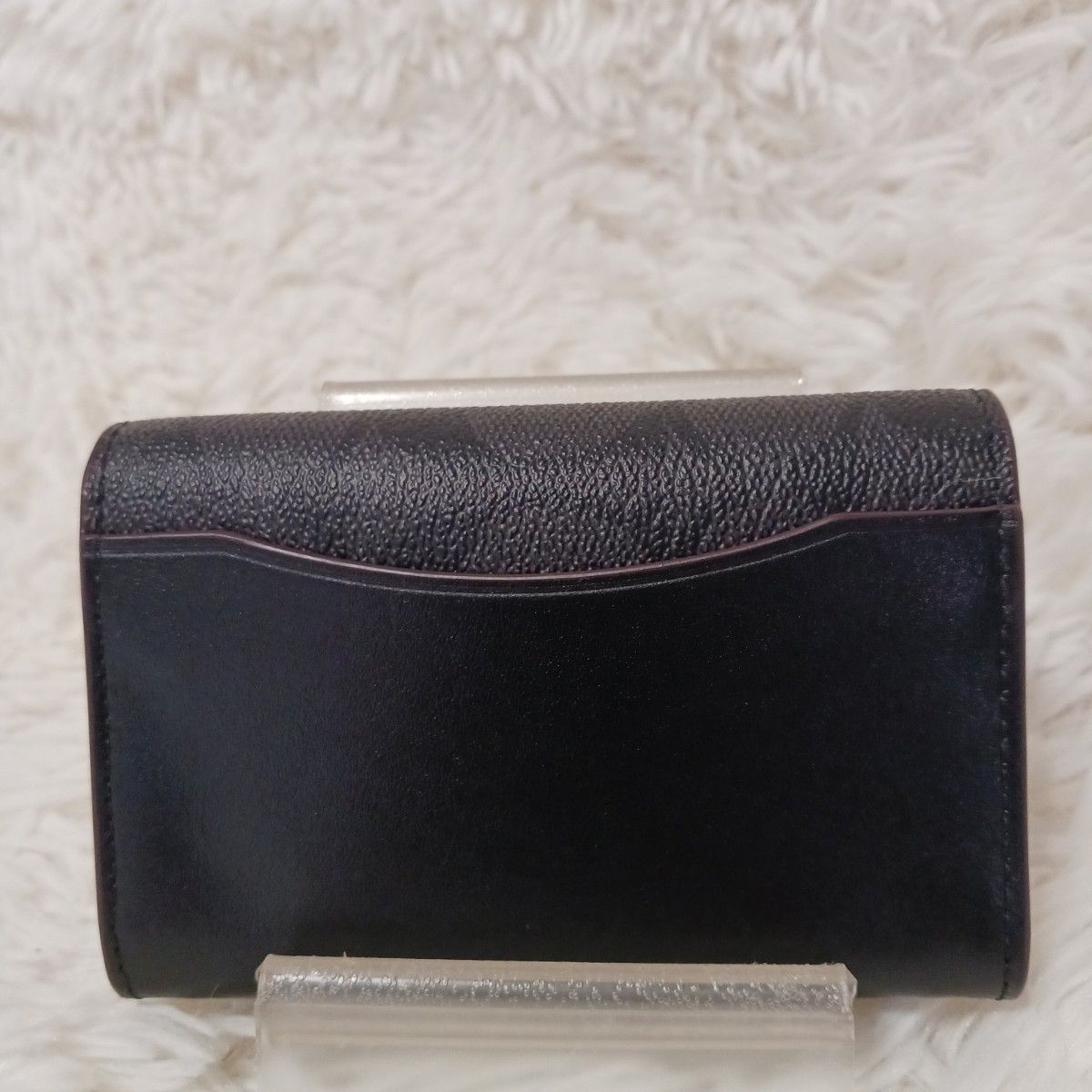 極美品 COACH コーチ シグネチャー レザー カードケース 名刺入れ 美品】COACH コーチ シグネチャー ビジネスカードケース 名刺