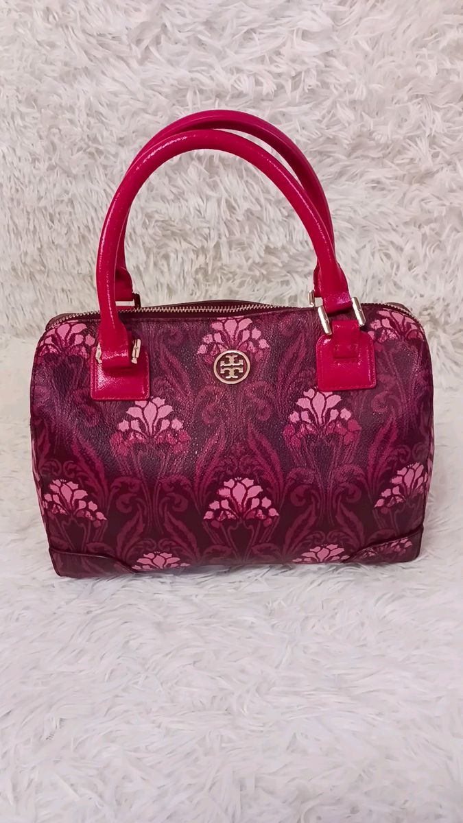 TORY BURCH トリーバーチ 2way ショルダーバッグ 花柄 レッド