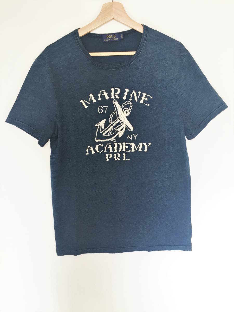 polo ralph lauren футболка размер M US план индиго вышивка Marina Cruiser Гаваи Guam Сайпан .. участник система p20-7