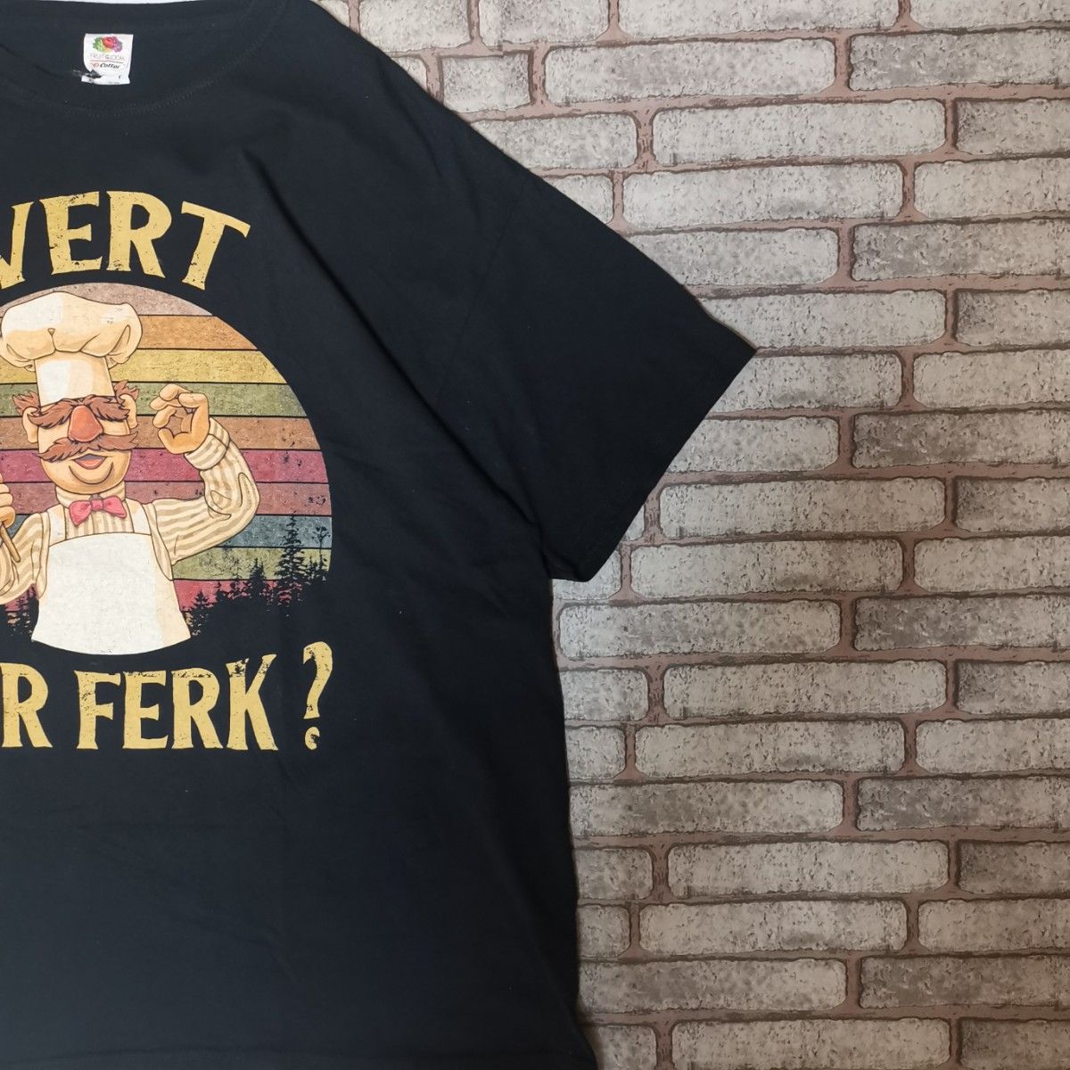 FRUIT of THE LOOM Tシャツ XL コック VERT DER FERK?