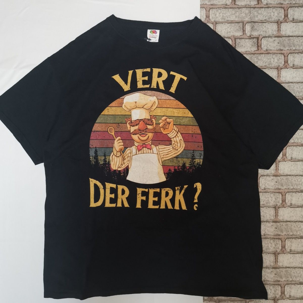 FRUIT of THE LOOM Tシャツ XL コック VERT DER FERK?