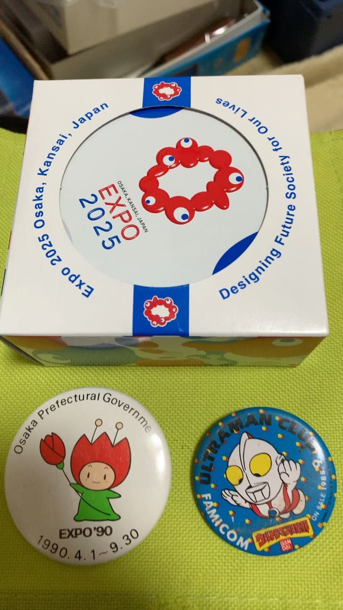EXPO2025ミャクミャク ミニゴーフル缶新品未使用未開封ミャクミャクを缶にデザインした 缶バッチ2点中古付