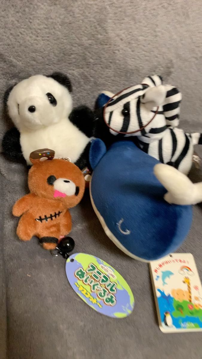 5点ぬいぐるみキーホルダーマスコット ぬいぐるみパンダ