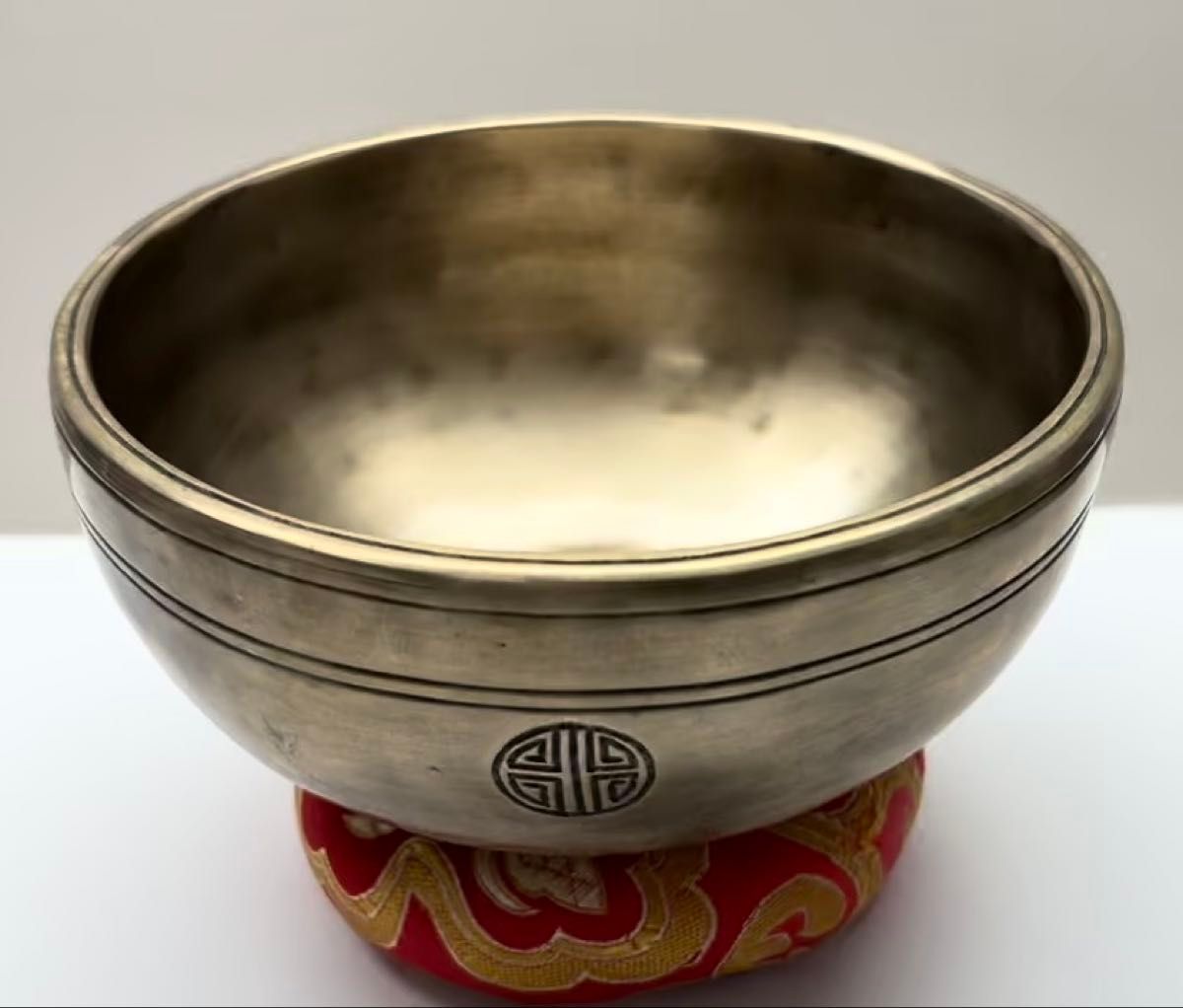 【サンタ・ラトナ・シャキア工房】証明書付 10 シンギングボウル フルムーン 14cm