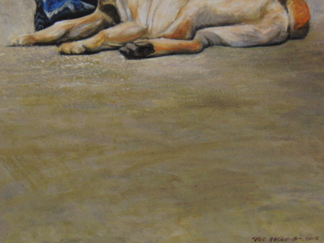 池田良則、【老人と犬】、希少な限定額装用画集画、新品高級額 額装付 池田良則、【老人と犬】、希少な限定額装用画集画、新品高級額
