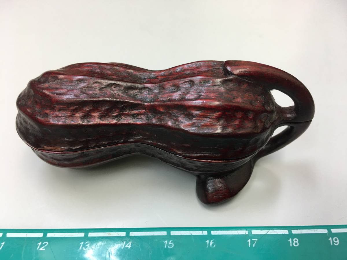 *[ excellent article .]* incense case censer cover thing coating thing wooden wood grain motif tree style sculpture tree. real south capital legume Peanuts rare article valuable relief aroma therapy fragrance 