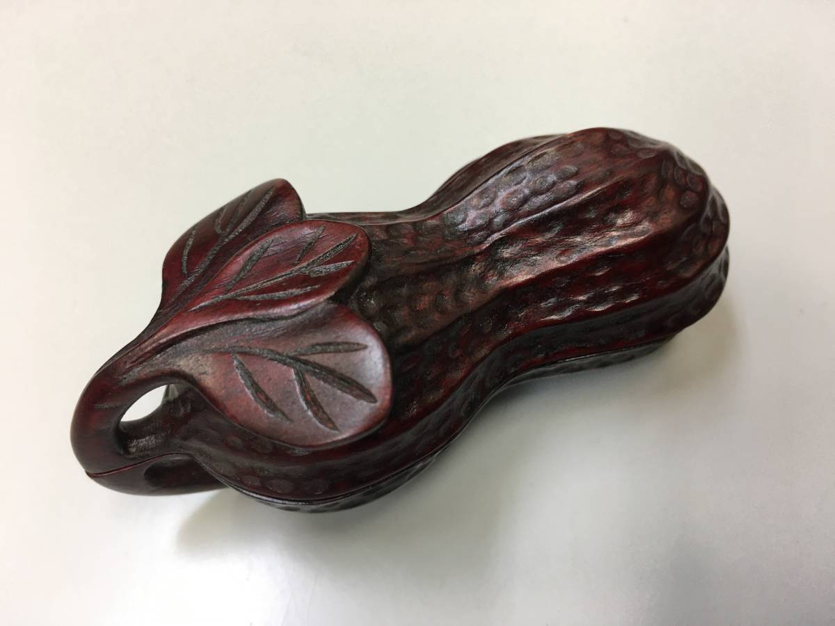 *[ excellent article .]* incense case censer cover thing coating thing wooden wood grain motif tree style sculpture tree. real south capital legume Peanuts rare article valuable relief aroma therapy fragrance 