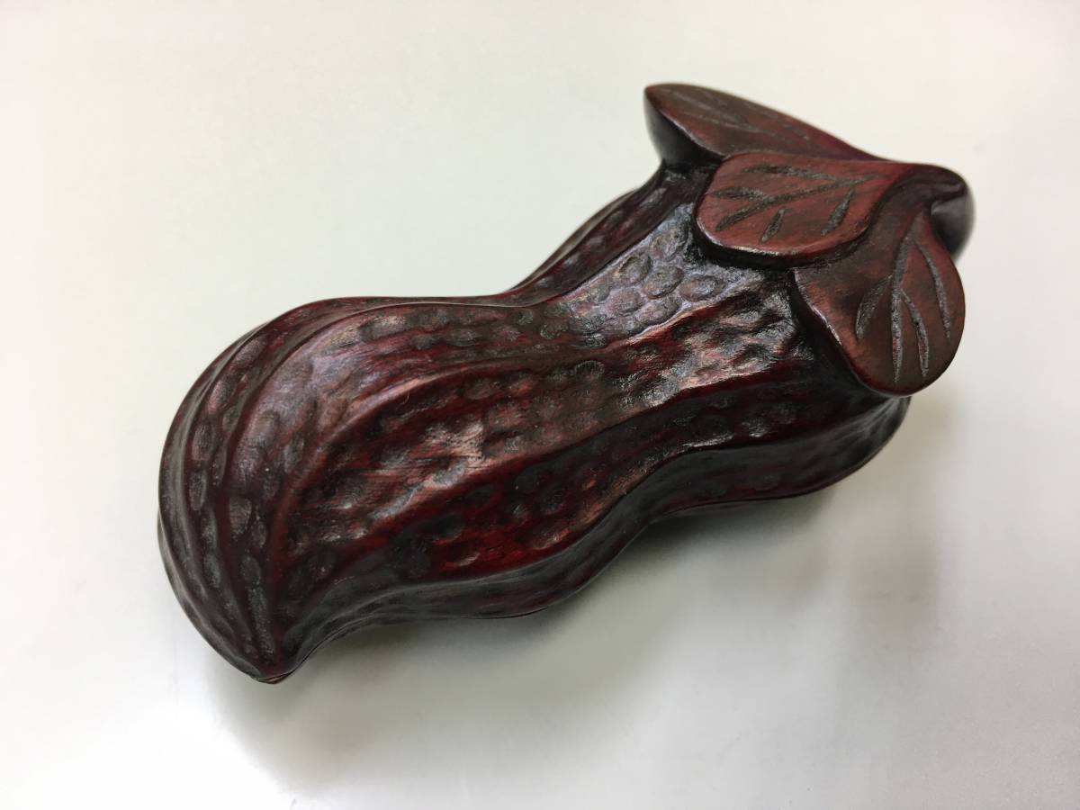 *[ excellent article .]* incense case censer cover thing coating thing wooden wood grain motif tree style sculpture tree. real south capital legume Peanuts rare article valuable relief aroma therapy fragrance 