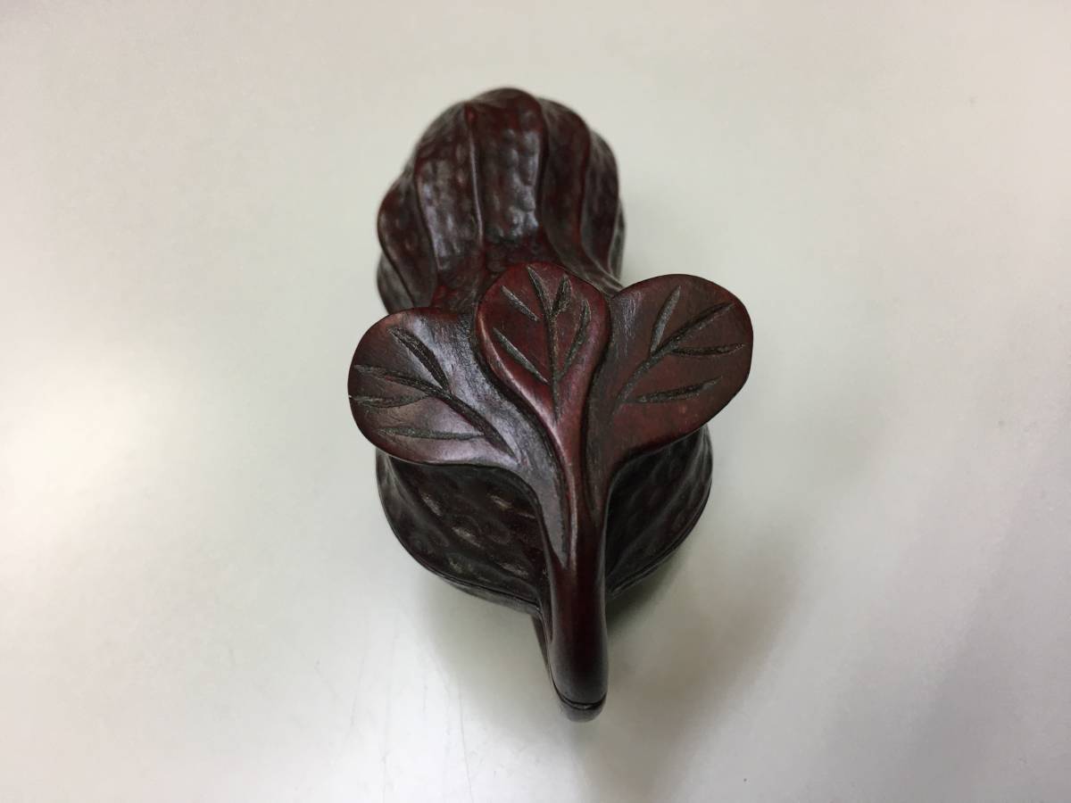 *[ excellent article .]* incense case censer cover thing coating thing wooden wood grain motif tree style sculpture tree. real south capital legume Peanuts rare article valuable relief aroma therapy fragrance 