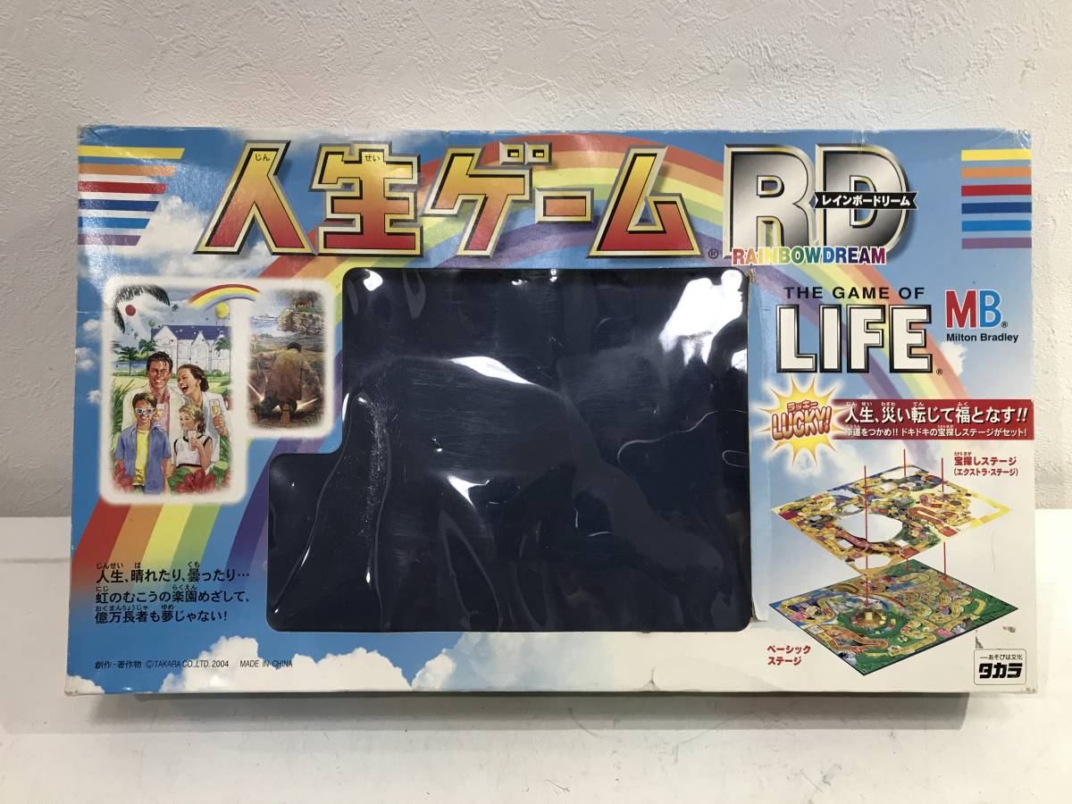 *[ Sugoroku игра / настольная игра ] TAKARA( Takara )2004 год производства Life game RD( Rainbow Dream )* детали собраны.