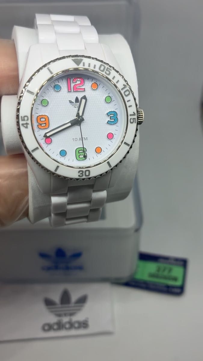 adidas アディダス★【◎大人気のカラフル文字盤】☆美品 ★10ATM防水◎★ADH2941 ◎新品電池交換済2025/5☆◎