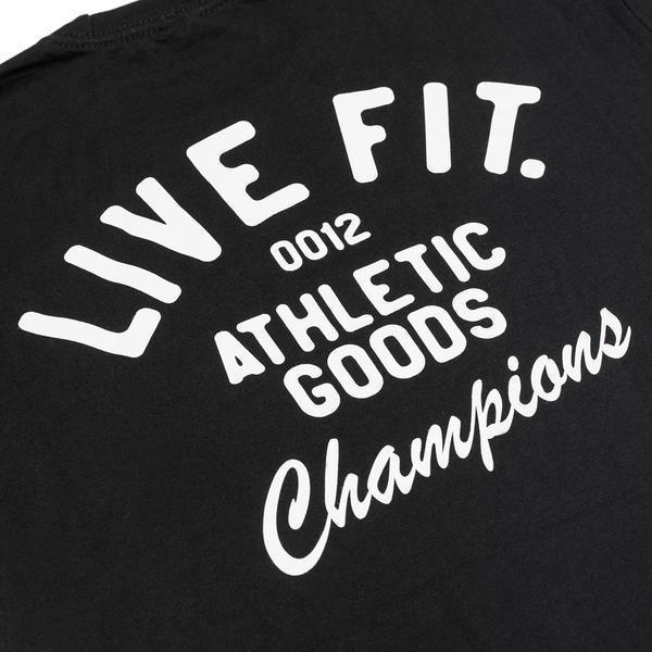 【送料無料】LIVE FIT 新作Tシャツ ATHLETIC GOODS 黒 Mサイズ☆LVFT_Black