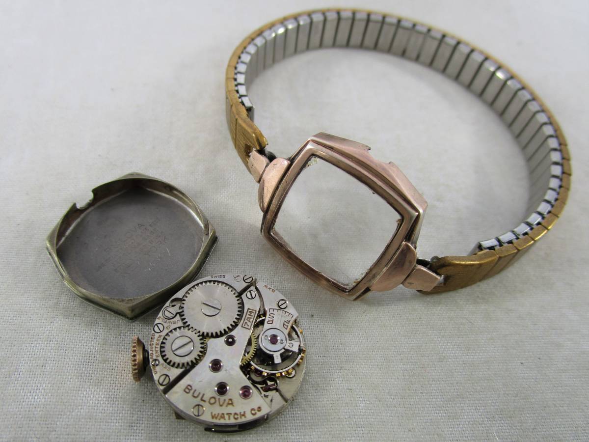 1942年製 BULOVA ブローバ アンティーク ビンテージ 手巻き 腕時計 女性用 ローズゴールド ウォッチ 1940年代アメリカ 新品 ベルト バンド_画像7