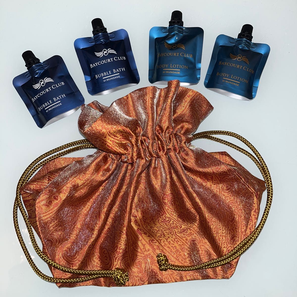 VIP【関税送料無料】希少 Etro Cotton Pouch 非売品 豪華5点 ETRO エトロ 巾着ポーチ ベイコート倶楽部