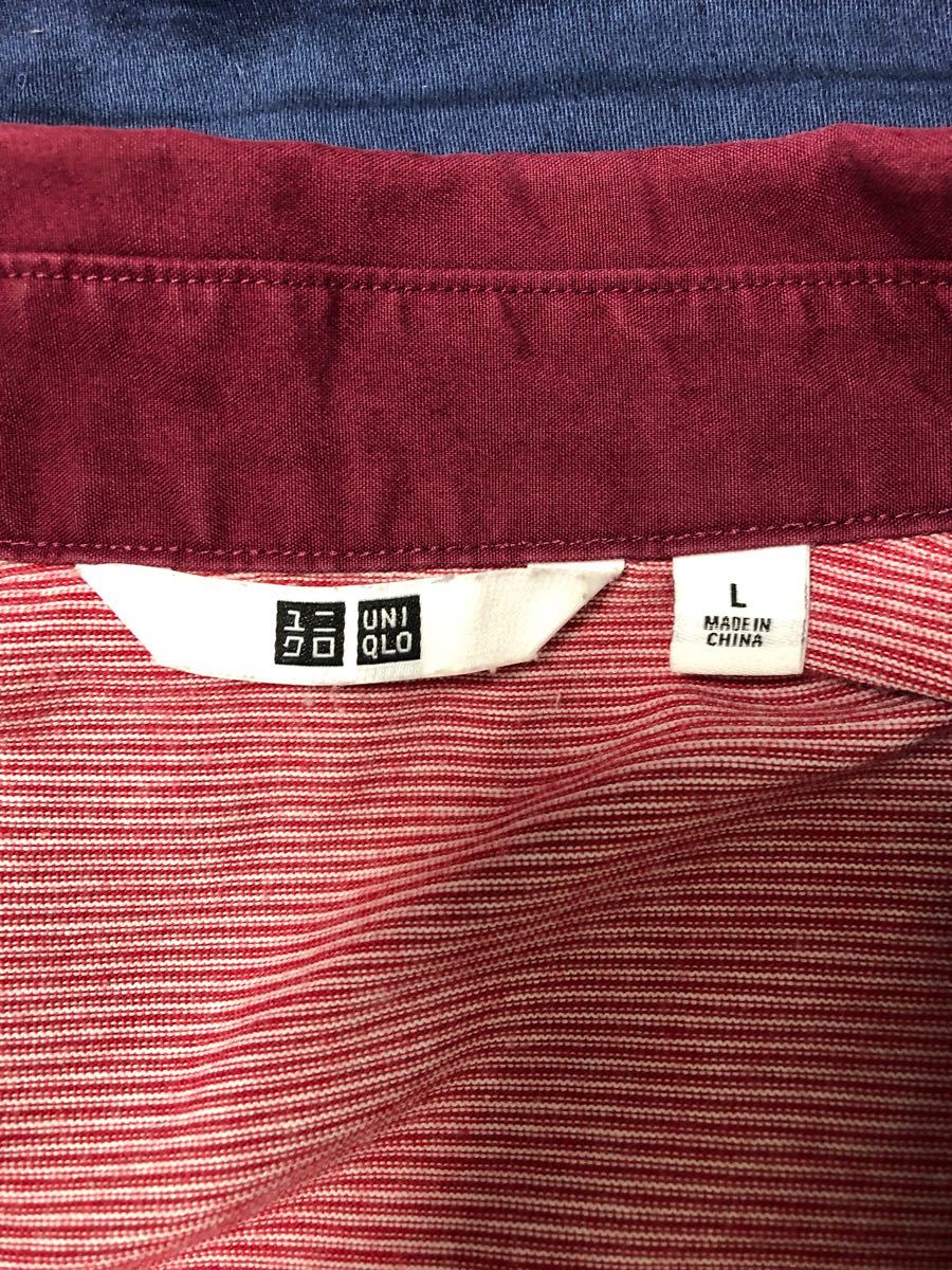 メンズ　半袖シャツ　UNIQLO ユニクロ　L size 