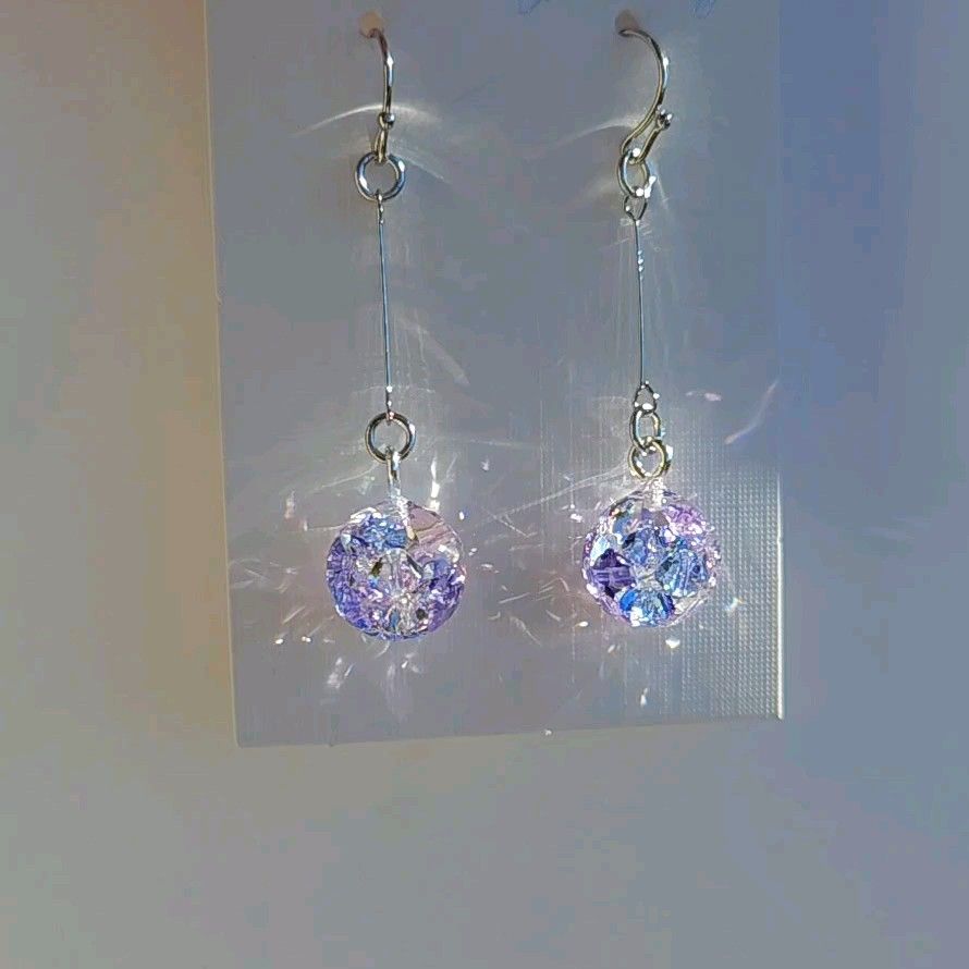 紫陽花カラーA スワロフスキー レジン ピアス イヤリング