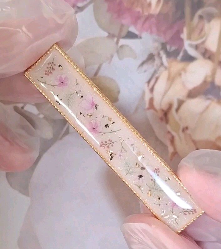 ヘアクリップ ヘアピン ハンドメイド へアアクセサリー 花柄 No.126