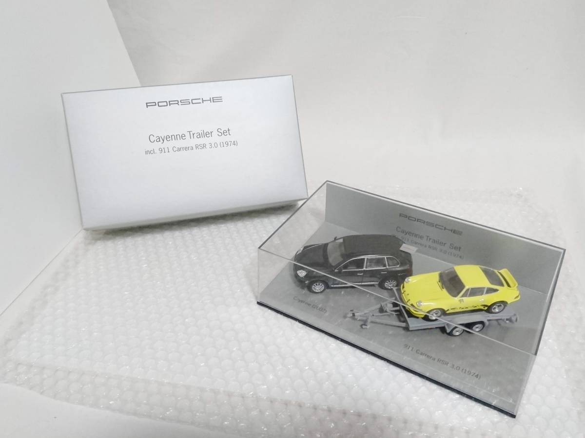 展示品+数量限定品　Paul's Model Art　Limited Edition　1/43　PORSCHE　Cayenne Trailer Set　incl. 911 Carrera RSR 3.0 1974　ポルシェ