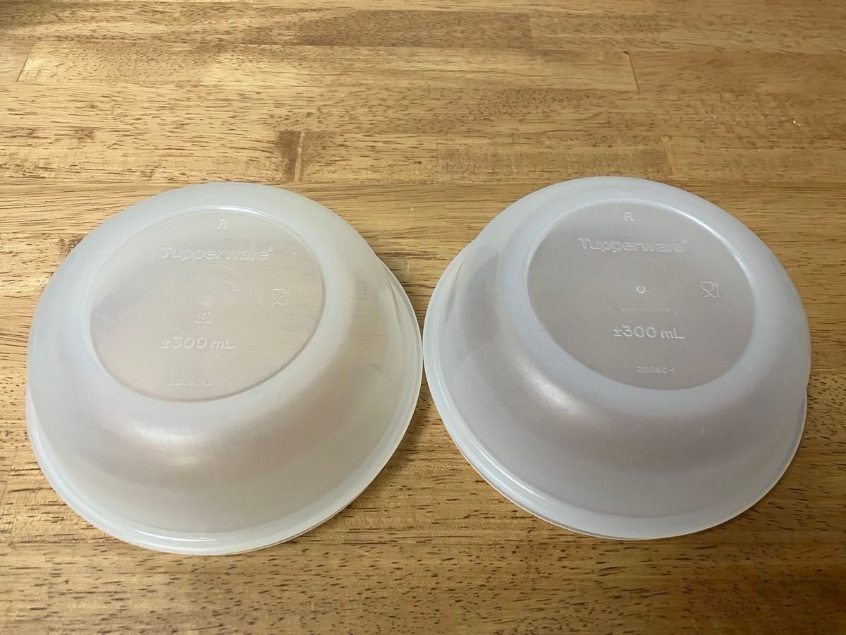 未使用 タッパーウェア 4個セット 日本製 タッパーウェア ハンディボール 大小 300ml&600ml 4個セット 丸