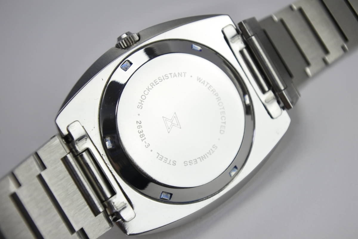 ☆☆☆70年代スイス名機　 EDOX 　Diamatic3000 腕時計 　希少お洒落文字盤 　自動巻紳士腕時計 　未使用_画像2