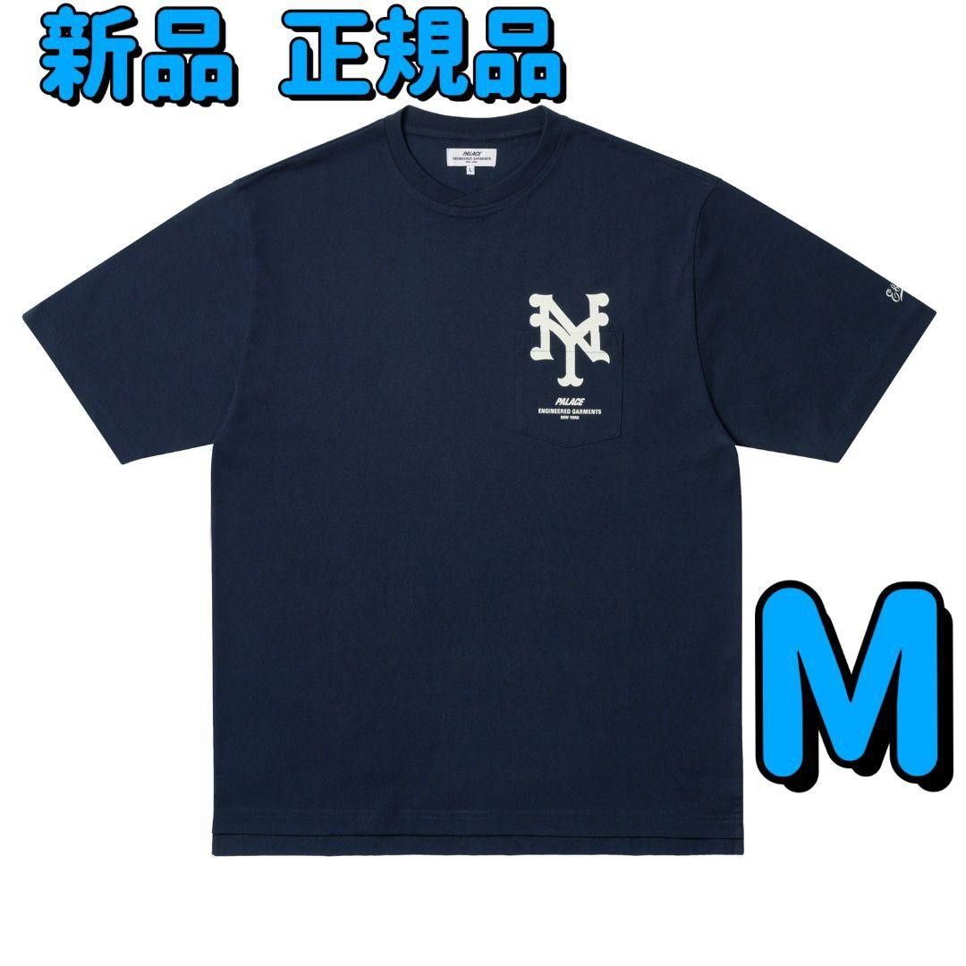 ENGINEERED GARMENTS 半袖シャツ M ネイビー系 新品 PALACE × ENGINEERED GARMENTS Tee navy Mサイズ Tシャツ