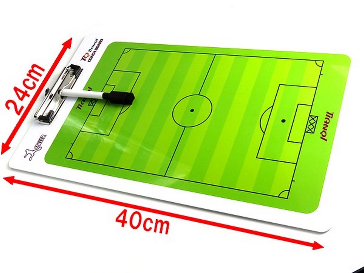 サッカー コーチボード 作戦ボード バインダー付 フルフィールド & ハーフフィールド 両面OK 専用ペン付 フットサル 戦術ボード 作戦盤 _画像2