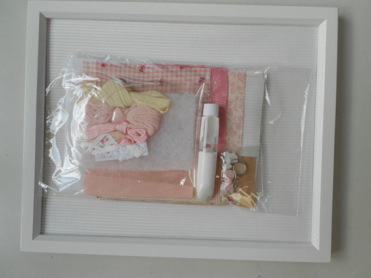 ダイヤクラフト☆彡ピンク・可愛いベビールームの額入り手芸キット☆彡未使用品_画像1