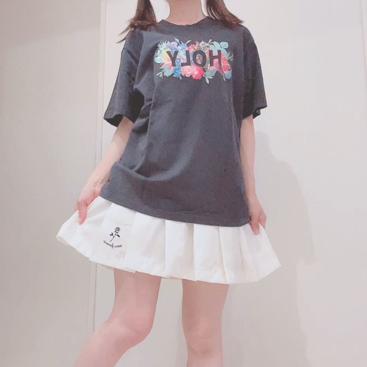 【新品】AXES-X ロゴプリントTシャツ 紺 M 男女兼用 アクシーズ 定価4,400円 アクシーズファム