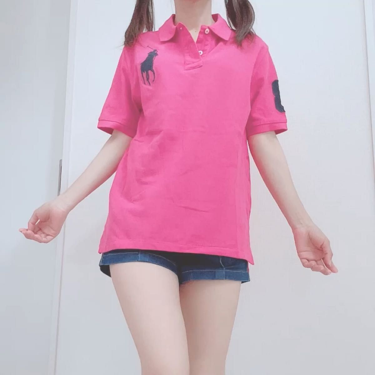 POLO LAUREN RALPH ビッグポニー刺繍 ポロシャツ ボーイズL(14-16)ポロラルフローレン 男女兼用