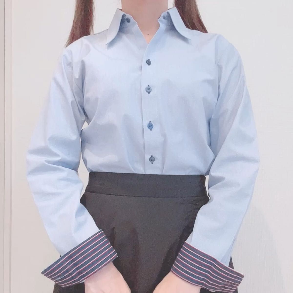【極美品】ブリックハウス 形状安定 スキッパーシャツ S ブルー 東京シャツ ビジネス