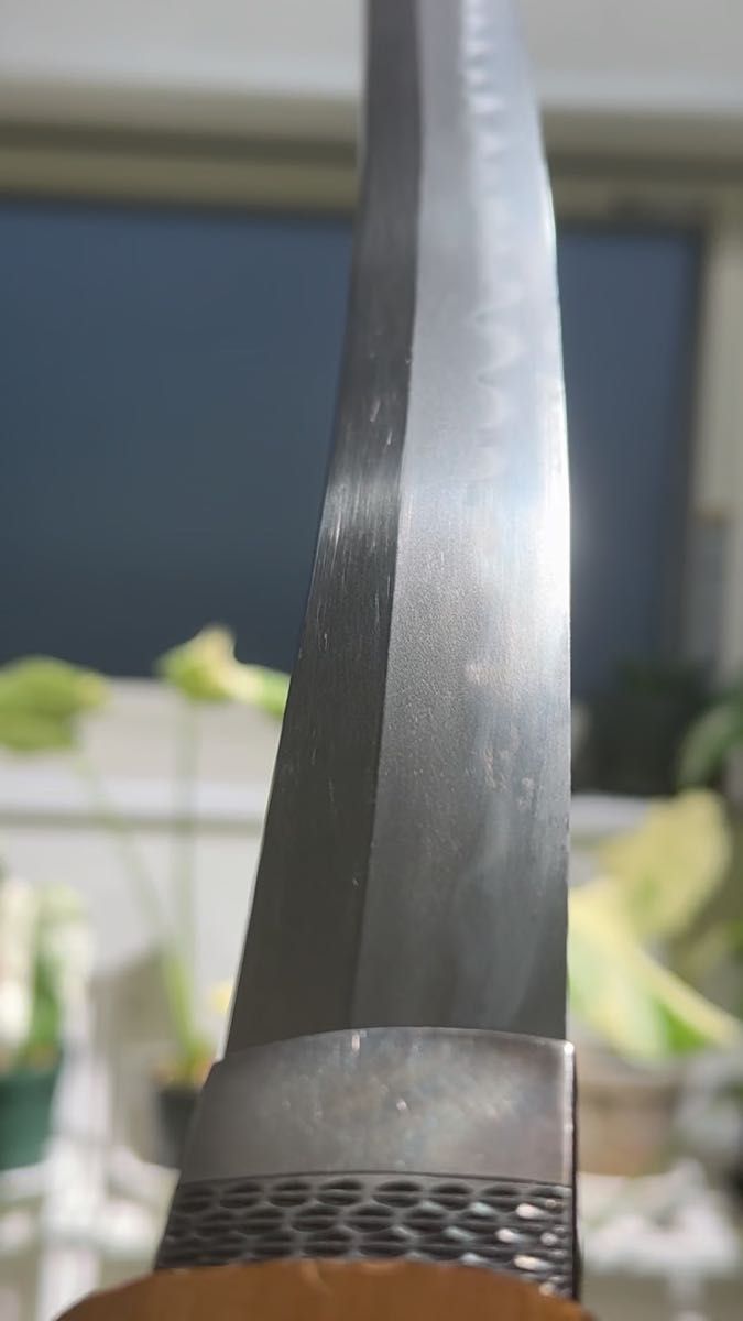 兼元(後代) 美濃国刀 日本刀 刃渡り 72.0cm 反り2.0 白鞘(白塗り) 銀ハバキ 室町後期